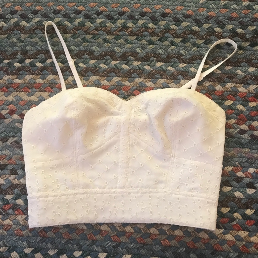 American Eagle White Crop Top